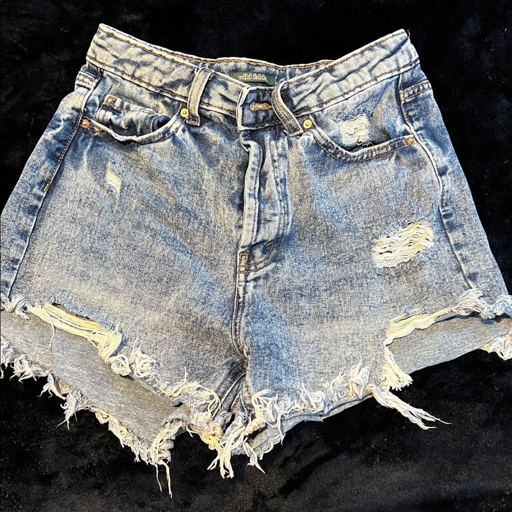 Wild Fable Light Blue Distressed Jean Shorts